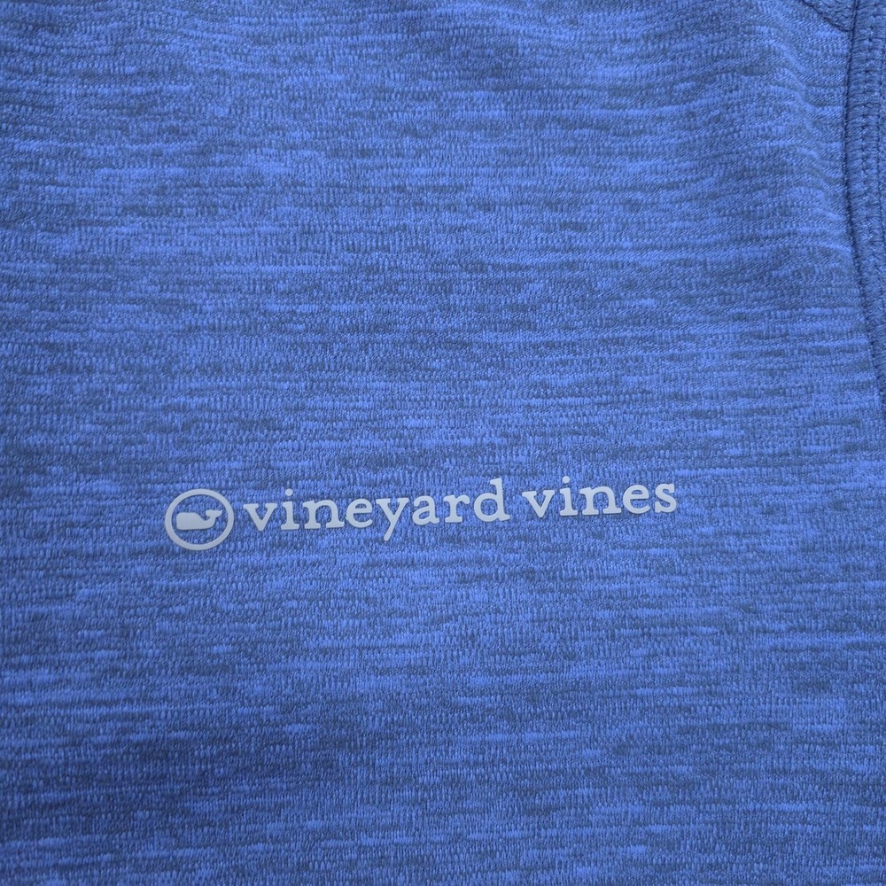 Vineyard Vines Shirt Mens M Blue Sankaty Performance 1/4 Zip Golf Pullover - Picture 2 of 12